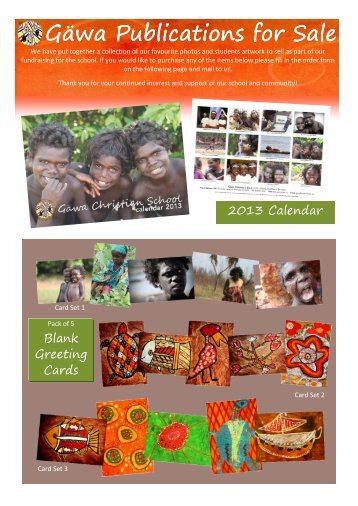 GÃ¤wa Publications for Sale - Gawa Christian School Website