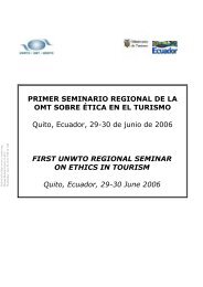 primer seminario regional de la omt sobre Ã©tica en el turismo