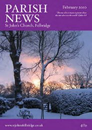 from the editor - St John's Felbridge