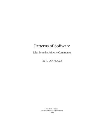 Patterns of Software - Dreamsongs