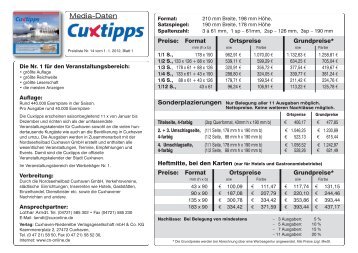 Media-Daten 2007 - Cuxhavener Nachrichten