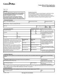 X Tuition Refund Policy Application For U.S. Store ... - ConocoPhillips