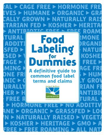 Food Labeling Dummies - Animal Welfare Approved