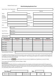 Block Booking Application Form Print Name: Date - Shetland Islands ...