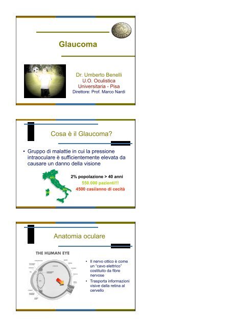 Glaucoma - Clinica Oculistica Universitaria di Pisa