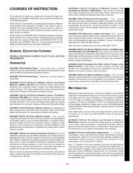 XVIII. Courses of Instruction - Academic Calendars - York University