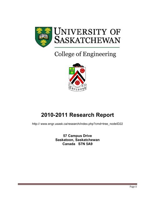 Research Report 2010-2011 - College of Engineering - University of ...