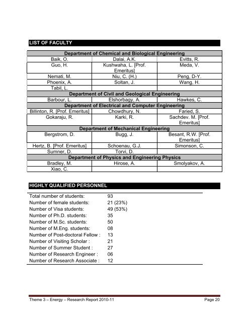 Research Report 2010-2011 - College of Engineering - University of ...