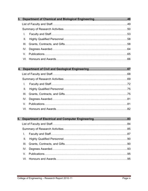 Research Report 2010-2011 - College of Engineering - University of ...