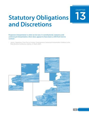 Statutory Obligations and Discretions - LexisNexis