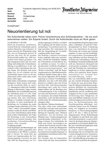 Neuorientierung tut not - Rudolf X. Ruter