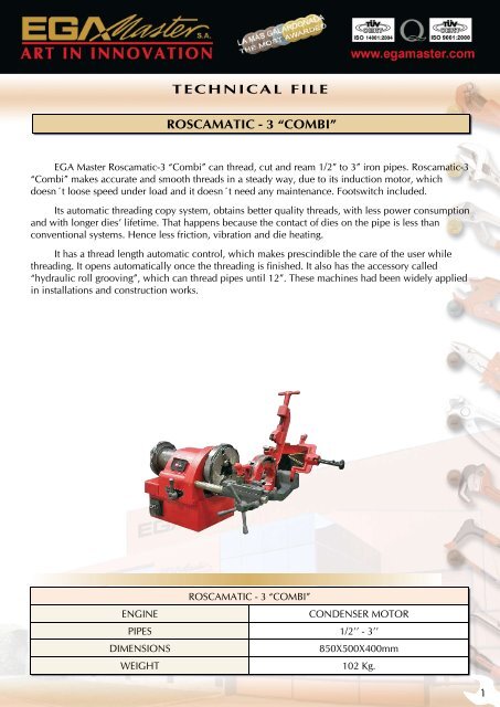 Destornillador electricista Ega Master 3 x 100 mm. Mastertork codigo 66422  - Corefluid