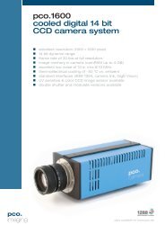 Data sheet - PCO Computer Optics