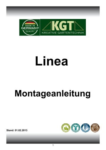 Montageanleitung Linea - KGT