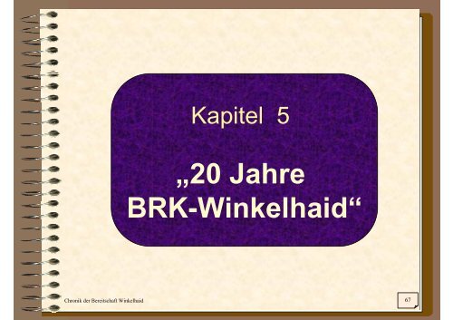 Chronik Teil 2 pdf - der BRK Bereitschaft Winkelhaid