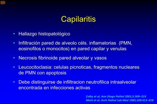 SÃ­ndromes vasculÃ­ticos riÃ±Ã³n - pulmÃ³n y hemorragia pulmonar mÃ©dica