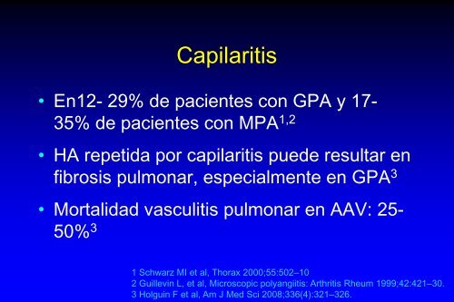 SÃ­ndromes vasculÃ­ticos riÃ±Ã³n - pulmÃ³n y hemorragia pulmonar mÃ©dica