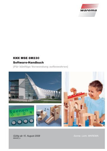 KNX MSE 8M230 Software-Handbuch - Warema