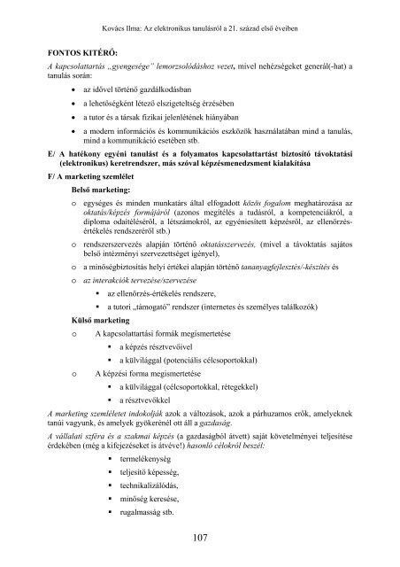 3. fejezet Az elektronikus tanulÃ¡s - OrszÃ¡gos SzÃ©chÃ©nyi KÃ¶nyvtÃ¡r