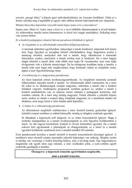 3. fejezet Az elektronikus tanulÃ¡s - OrszÃ¡gos SzÃ©chÃ©nyi KÃ¶nyvtÃ¡r