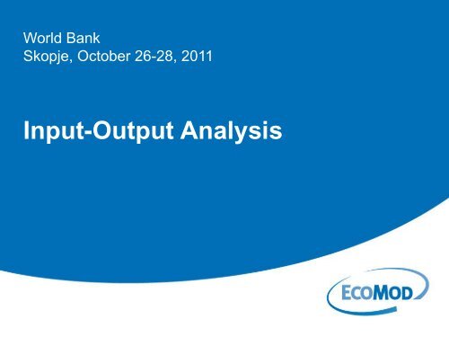 INPUT-OUTPUT ANALYSIS