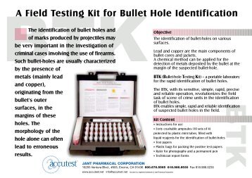 BTK Bullet Hole Testing Kit 1 - Accutest