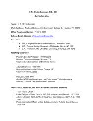 Curriculum Vitae - HCC Learning Web