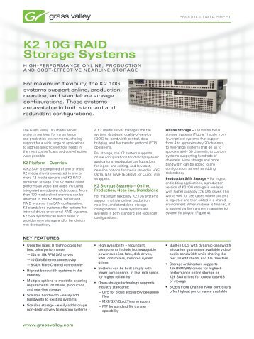 K2 10G RAID Storage Systems - Rexfilm