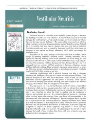 Vestibular Neuritis - Neurology Section