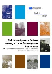 Rolnictwo i przetwÃƒÂ³rstwo ekologiczne w Euroregionie Pomerania