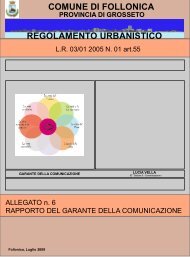 Rapporto del Garante - Comune di Follonica