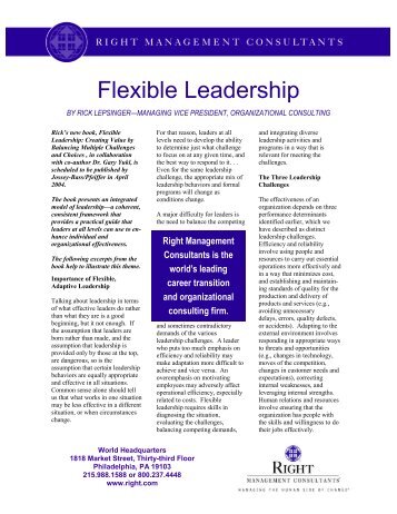 Developing The Flexible Leader HQ.pub - Right Management