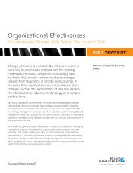 Organizational Effectiveness - Right Management