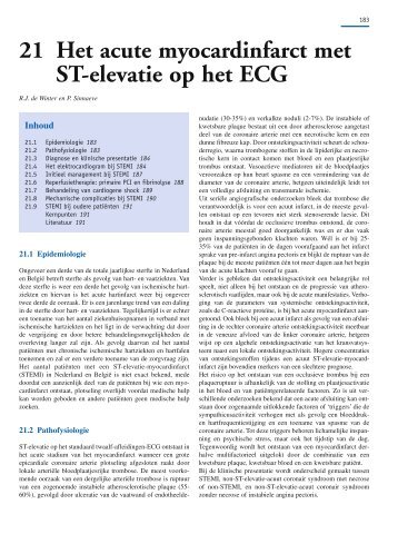 21 Het acute myocardinfarct met ST-elevatie op het ECG - VUmc