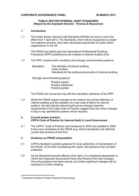 Public Sector Internal Audit Standards PDF 146 KB