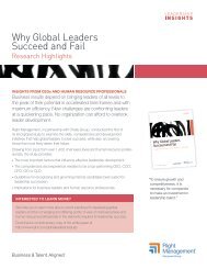 Why Global Leaders Succeed and Fail - Right Management