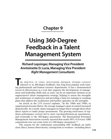Using 360-Degree Feedback in a Talent Management System