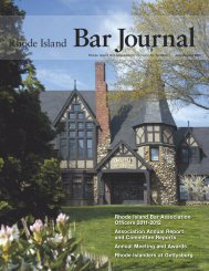 Rhode Island Bar Journal - Rhode Island Bar Association