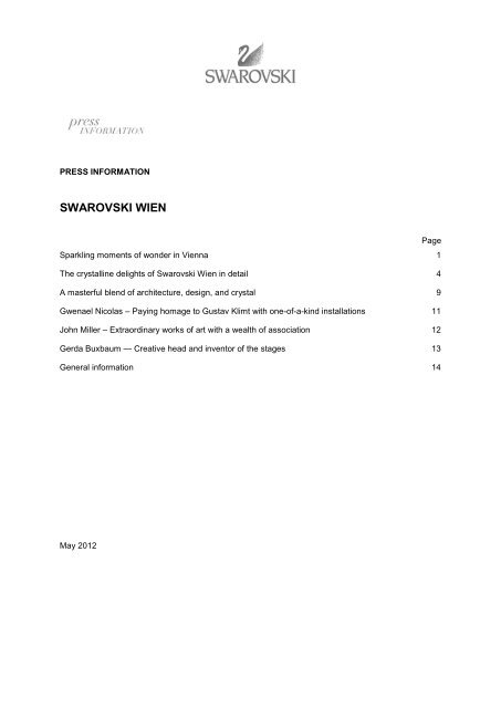 Download Swarovski Wien press kit (PDF)