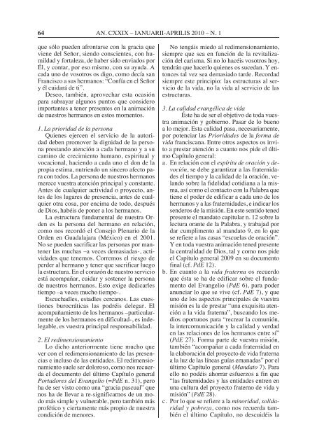 Acta Ordinis 2010 N.1 - OFM