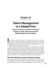 Chapter 22 Talent Management in a Global Firm Richard J. Pinola ...