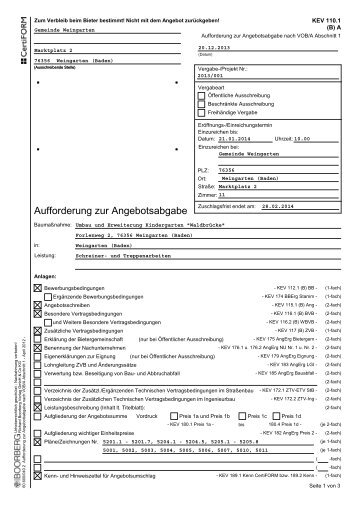 LV Treppenbauarbeiten (pdf-Format) - Weingarten (Baden)