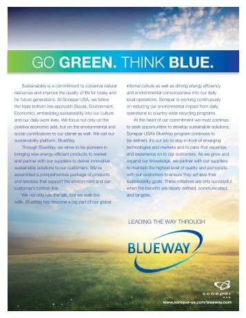 go Green. think Blue. - Sonepar USA