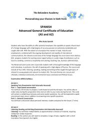 Spanish AS - A2 Course Information.pdf - The Belvedere Academy ...