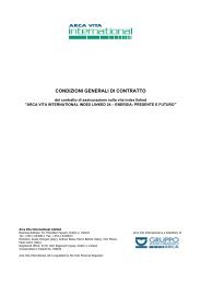 CONDIZIONI GENERALI DI CONTRATTO - Gruppo Assicurativo Arca