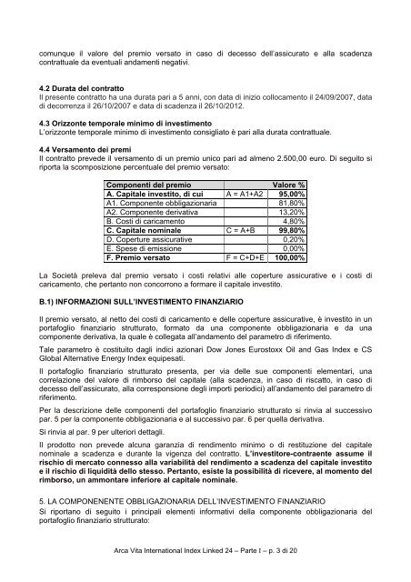 CONDIZIONI GENERALI DI CONTRATTO - Gruppo Assicurativo Arca