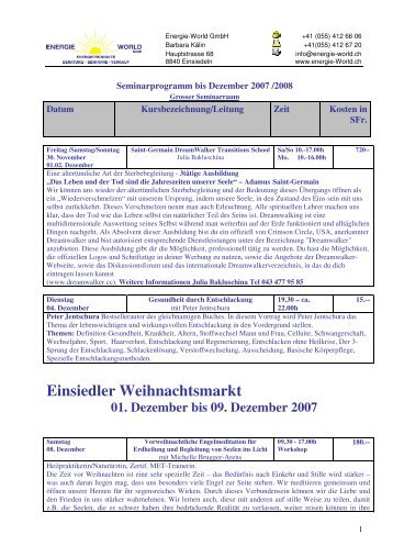 Anmeldetalon für Vorträge und Seminare - Einsiedeln