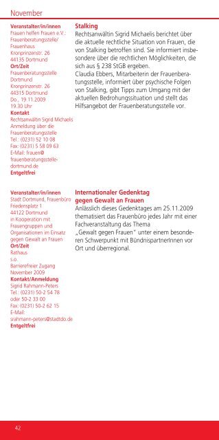 Kontakte. Sprechstunden. Infos. - Dortmund.de