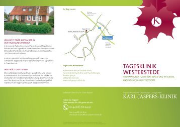 KJK Flyer Tagesklinik Westerstede 02.indd - in der Karl-Jaspers-Klinik