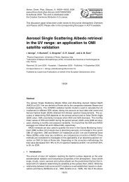 Aerosol Single Scattering Albedo retrieval in the UV range: an ...